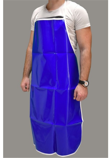 Renkli PVC su geçirmez mutfak ve iş önlüğü, 70x100 cm, plastik, beyaz-mavi-bordo