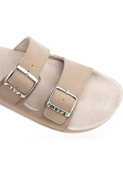 Nova Anatomik Taban Unisex Terlik Açık Vizon