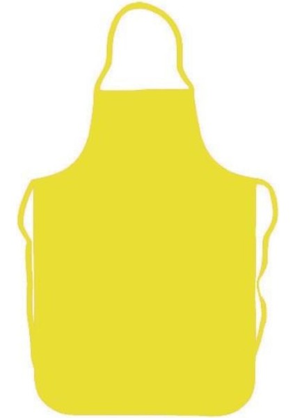 Sarı askılı mutfak önlüğü, lamineli, 50x100 cm, suni deri, şık ve kullanışlı