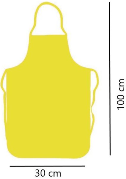 Sarı askılı mutfak önlüğü, lamineli, 50x100 cm, suni deri, şık ve kullanışlı fiyatları