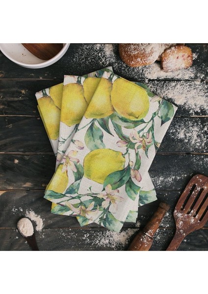 Limon Desenli Mikrofiber Mutfak Havlusu ve Yüz Bezi, 40x60, Su Emici, Pratik Kullanım fiyatları