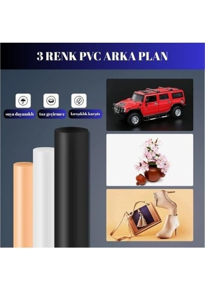 60X60X60 Ürün Fotoğraf Çekim Kabini Seti - LED Işıklı, Fonlu, Taşınabilir Stüdyo Çadır fiyatları