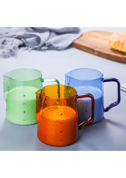 - Cam Borosilikat Pitcher Süt Potu 500 ml Ateşe Dayanıklı