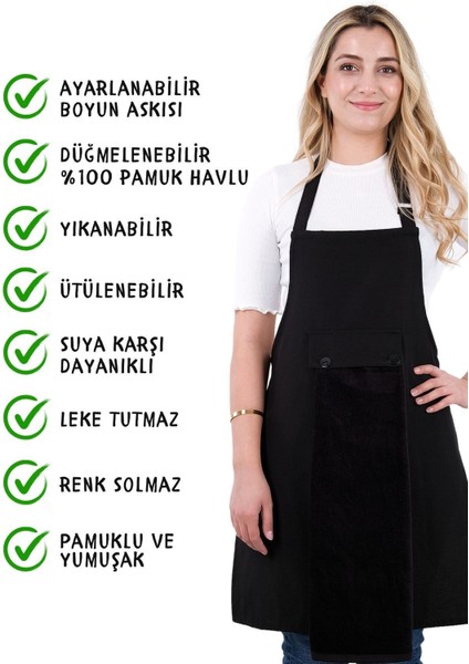 Renkli askılı mutfak önlüğü seti, şık ve kullanışlı, 50x70 cm, pamuk polyester fiyatları