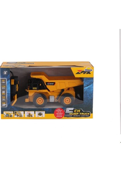 Nessiworld 5082 Sun-Rst-Rc Iş Makinesi 1 24 Damperli Kamyon Ff Işıklı 5ch 3 7V USB 40MHZ