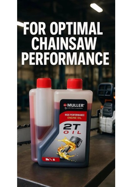 Müller 2t Ölçekli 2 Zamanlı Motor Yağı Benzinli Testere ve Tırpan Yağı 1 Lt