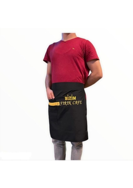Yarım Belden Bağlamalı Siyah Mikropolyester Önlük, Kuaför, Kafe, Restoran Kullanımı modelleri