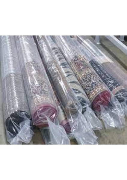 Şeffaf taşınma ve koruma poşeti 45x45 cm, dayanıklı plastik, turuncu renk