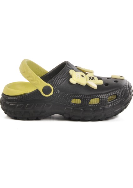 Siyah Eva Hafif Unisex Çocuk Sabo Terlik 960 P-F