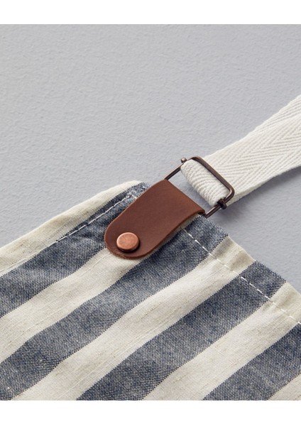 Lacivert mutfak önlüğü, keten ve pamuklu, 70x55 cm şık tasarım modelleri