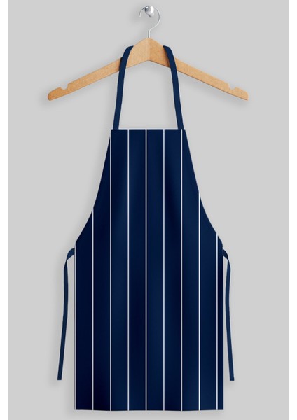 Renkli Çizgili Şef Aşçı Önlüğü, 65x85 cm, Polyester, Büyük Boy, Siyah