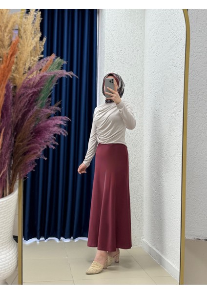Gözde Saten ETEK-BN8461 Bordo