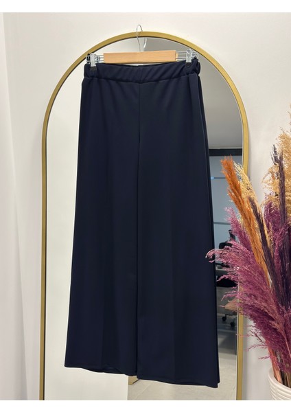 Çağla Geniş Paça Skuba Kumaş PANTOLON-MT1354 Lacivert