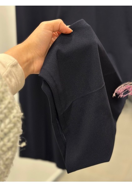 Çağla Geniş Paça Skuba Kumaş PANTOLON-MT1354 Lacivert modelleri