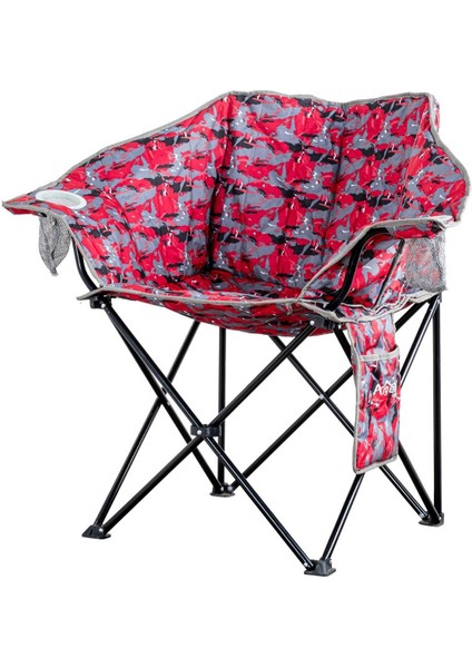 Nevgrande Comfort Katlanabilir Kamp Sandalyesi Kırmızı Kamuflaj