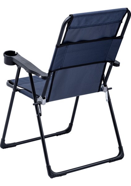 4 Adet Katlanır Kamp Sandalyesi ve Masa Seti - Rest - Taşıma Çantalı - Lacivert - 130 kg Taşıma fırsatları