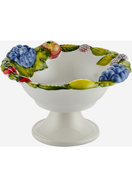 Beyaz Seramik Kek Standı 25 cm