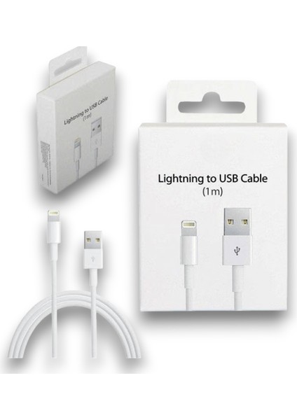 Apple iPhone Uyumlu USB To Lightning Şarj Kablosu – 1 Metre | Hızlı Şarj & Veri Aktarımı | iPhone Serisi ile Uyumlu Dayanıklı Kablo