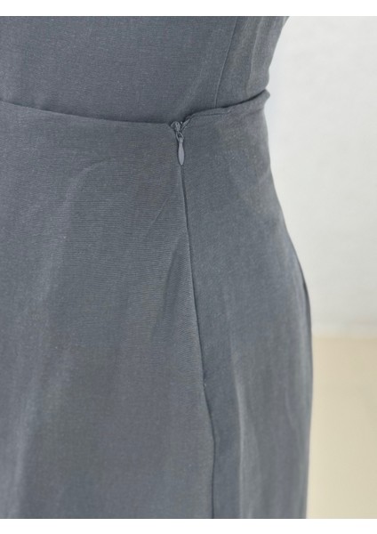 Serista Eteği Yandan Bağlamalı Keten TAKIM-EK262 Gri modelleri