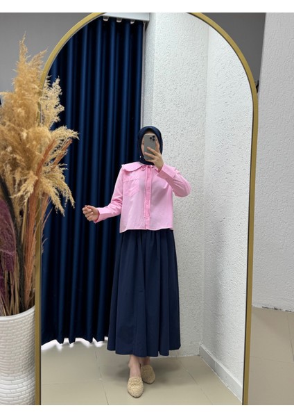 Erna Kemerli Poplin ETEK-BN4362 Lacivert