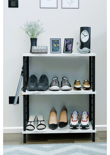 3 Raflı Metal Telli Çok Amaçlı Ayakkabılık ve Organizer Raf Kolay Kurulumlu, Çevir-Tak Sistem Raf fiyatları