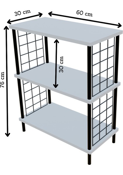 3 Raflı Metal Telli Çok Amaçlı Ayakkabılık ve Organizer Raf Kolay Kurulumlu, Çevir-Tak Sistem Raf fırsatları