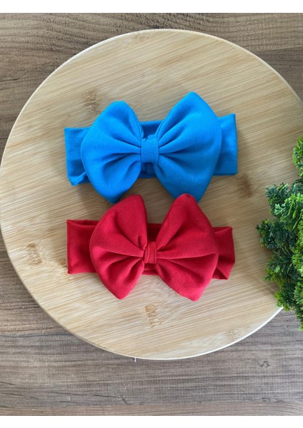 Bebeğin Için En Konforlu Bandana,2'li Set 0-2yaş Kız Bebek Penye Fiyonk Bandana