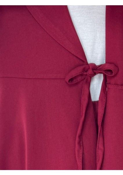 Sormora Kuşak Detaylı Ceketli Pantolonlu TAKIM-AS471 Bordo modelleri
