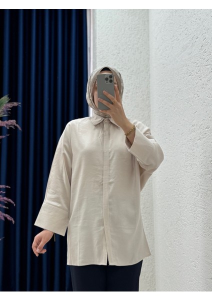 Sanisa Tek Cepli Düğmeli Düz GÖMLEK-Zİ2166 Taş