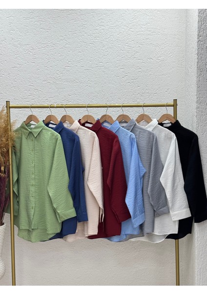 Evsa Oversize Ense Düğmeli GÖMLEK-NA689 Siyah