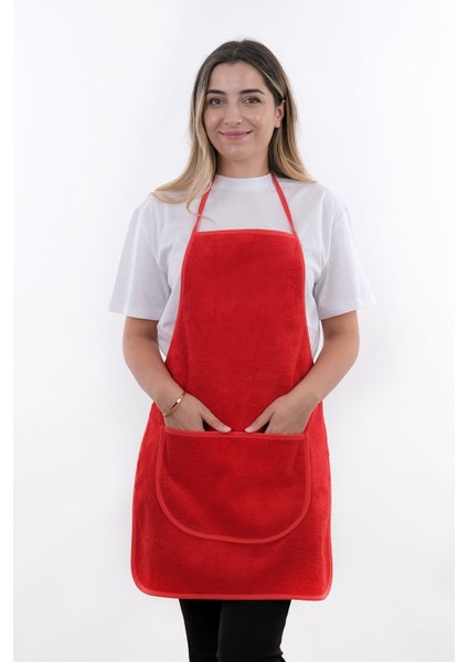 Kırmızı Mikrofiber Mutfak Önlüğü, 50x70 cm, sıvı geçirmez, şık ve pratik kullanım fiyatları