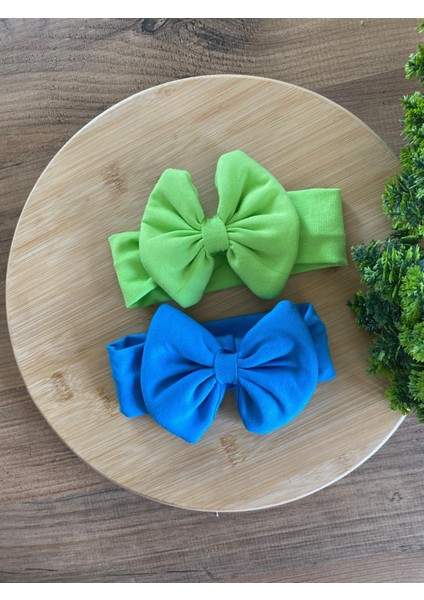 Bebeğin Için En Konforlu Bandana,2'li Set 0-2yaş Kız Bebek Penye Fiyonk Bandana