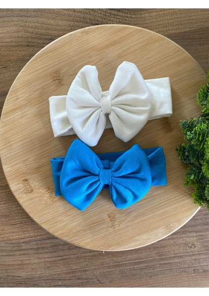 Bebeğin Için En Konforlu Bandana,2'li Set 0-2yaş Kız Bebek Penye Fiyonk Bandana