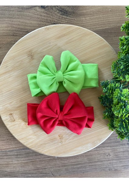 Bebeğin Için En Konforlu Bandana,2'li Set 0-2yaş Kız Bebek Penye Fiyonk Bandana