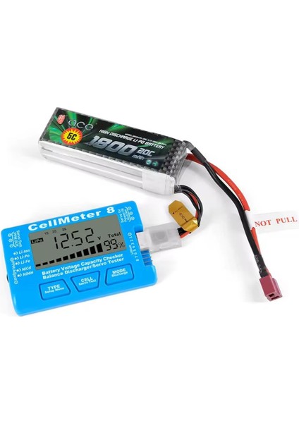 Powermaster PM-26959 Pil Kapasite Voltaj Test Cihazı Rc 1-8s Lipo Lityum Nımh Polimer Pil Doluluk Göstergesi Aleti fiyatları