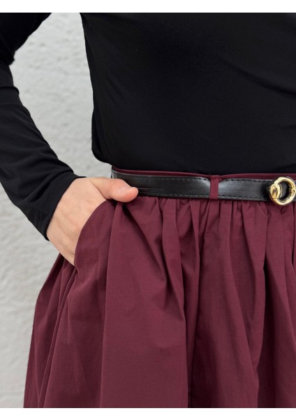 Erna Kemerli Poplin ETEK-BN4362 Bordo