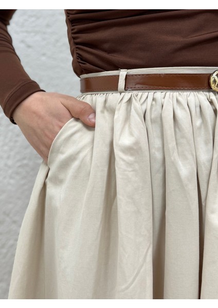 Erna Kemerli Poplin ETEK-BN4362 Taş