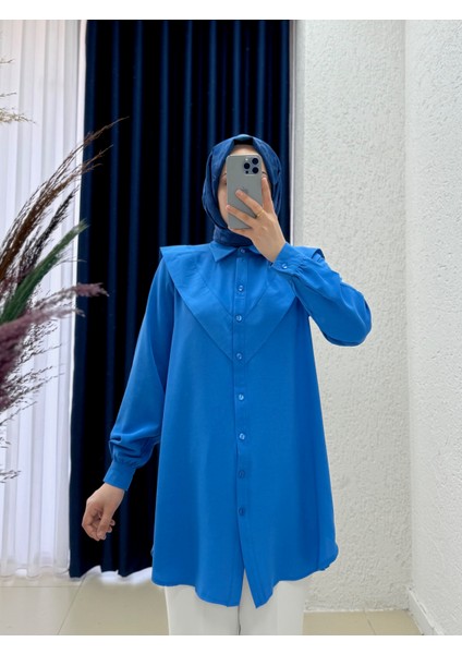 Zeynep Önü ve Arkası Alerli Linda GÖMLEK-EL1697 Saks
