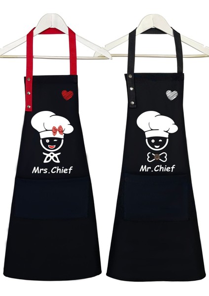 Su itici, cepli mutfak önlüğü seti, şık ve dayanıklı, 60x75 cm, çok renkli