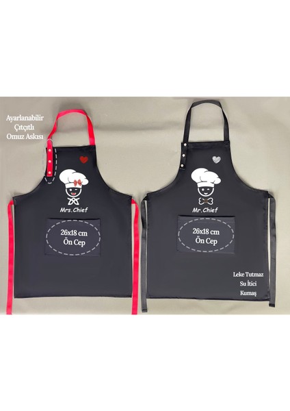 Su itici, cepli mutfak önlüğü seti, şık ve dayanıklı, 60x75 cm, çok renkli modelleri