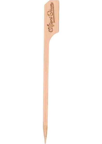 Yassı Çöp Şiş 9 cm – Ahşap Sunum Çubuğu 50 'li fırsatları