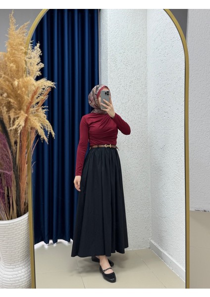 Erna Kemerli Poplin ETEK-BN4362 Siyah