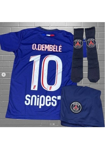 Psg Iç Saha Dembele 2025-26 Sezonu Lacivert Çoraplı Çocuk Forması Şortlu fırsatları