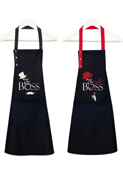 Renkli 2'li mutfak önlüğü seti, su itici, leke tutmaz, şık tasarım, 60x75 cm, pamuk polyester fiyatları