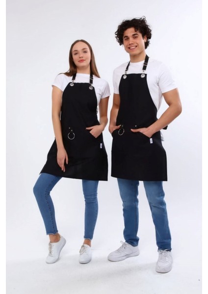 Siyah Mutfak Önlüğü, Leke Tutmaz, Dayanıklı ve Şık Tasarım, 80x60 cm, Kumaş Renk Gri fırsatları