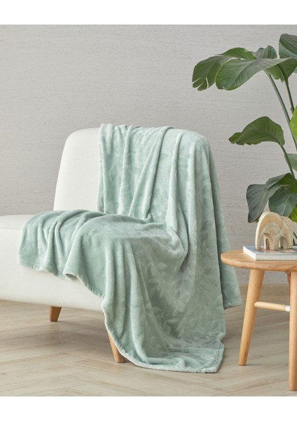 Ramona Jakarlı Supersoft Tv Battaniye 120 x 160 cm Adaçayı Yeşili