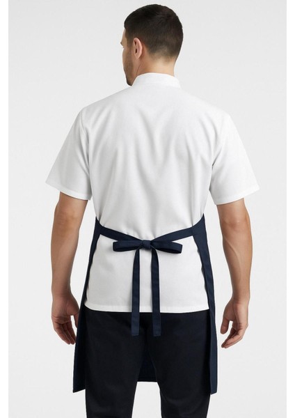 Lacivert unisex mutfak önlüğü, pamuk, 85x60 cm, şef, garson, barista için ideal fiyatları