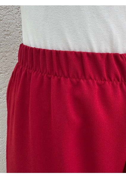 Zenoria Kuşaklı Ceketli Salaş Pantolonlu TAKIM-NL434 Kırmızı modelleri