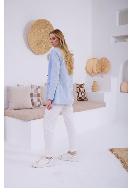 Sırtı Çizgili Blazer Ceket fiyatları