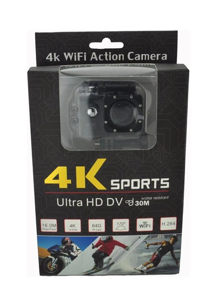 4K 30FPS Full Hd Aksiyon Kamerası 1080P Su Geçirmez Wifi fırsatları